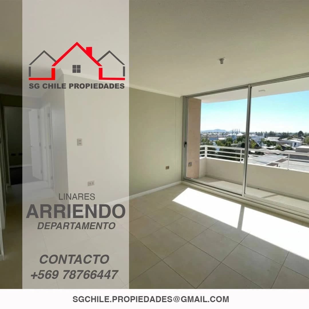 Departamento nuevo 2D+2B en Condominio Nuevo Centro II, Linares